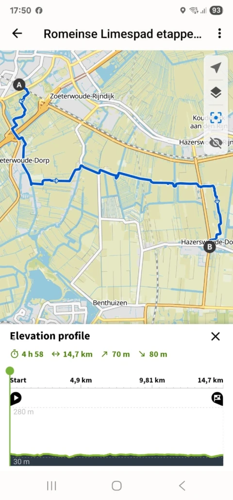 Wandelen september 2025 3e etappe limespad van Cronesteyn  park naar Hazerswoude